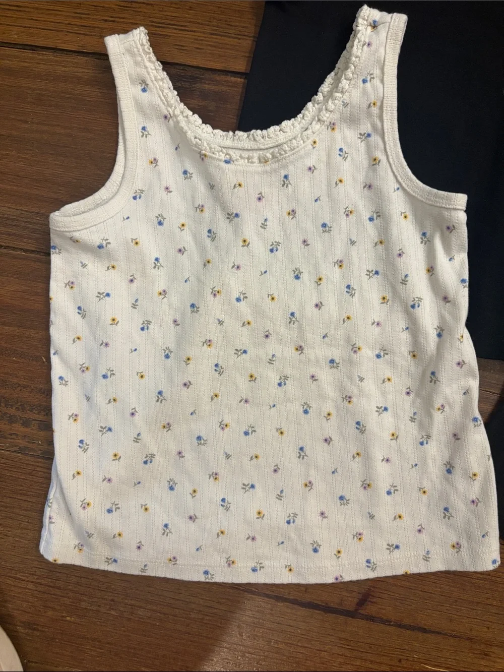 art class Kids 3-Piece Tank Set - Black & White Floral